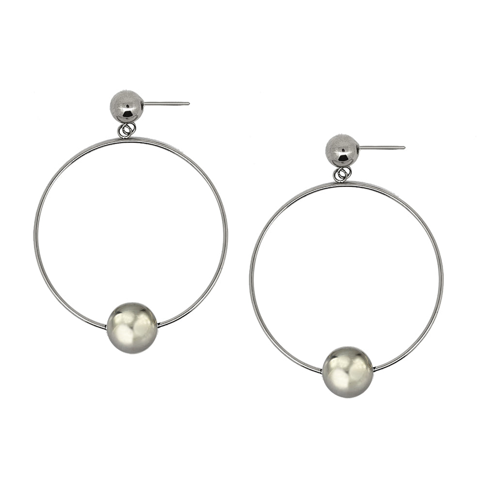ESS676 STAINLESS STEEL EARRING WITH BALL AAB CO..