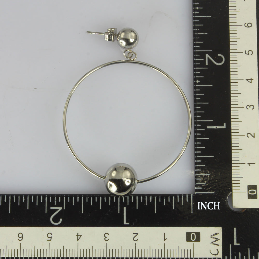 ESS676 STAINLESS STEEL EARRING WITH BALL AAB CO..