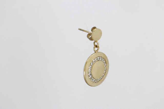 ESS680 STAINLESS STEEL EARRING WITH CZ AAB CO..