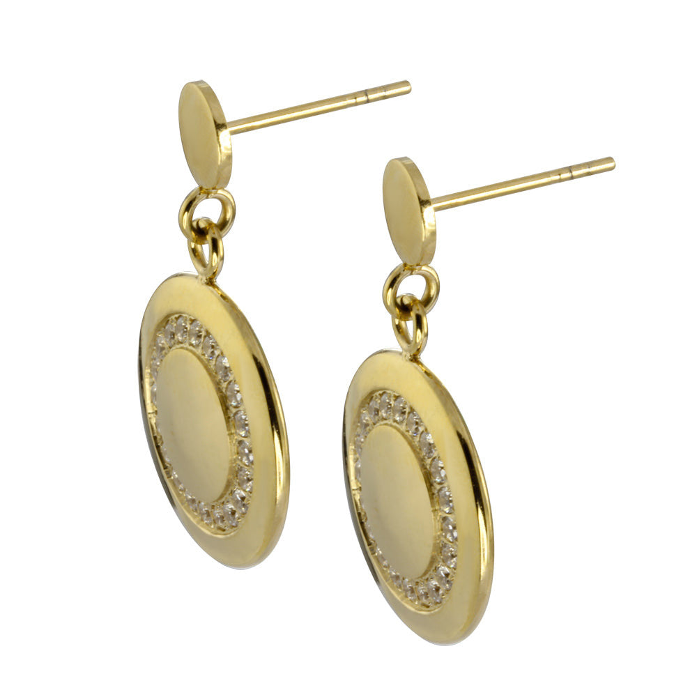 ESS680 STAINLESS STEEL EARRING WITH CZ AAB CO..