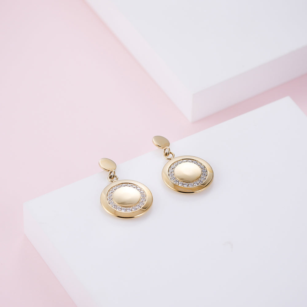 ESS680 STAINLESS STEEL EARRING WITH CZ AAB CO..