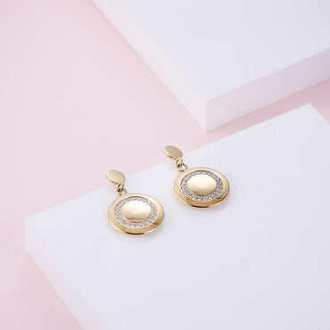 ESS680 STAINLESS STEEL EARRING WITH CZ AAB CO..