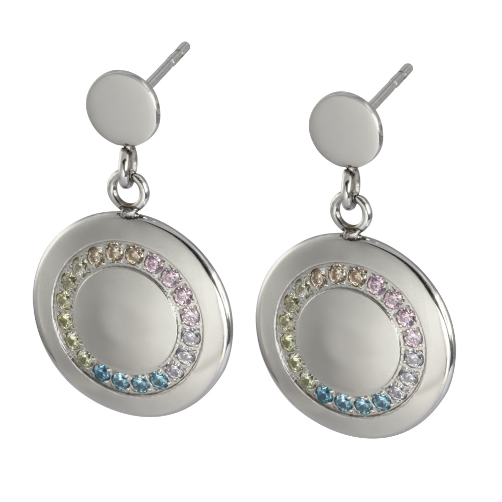ESS680 STAINLESS STEEL EARRING WITH CZ AAB CO..