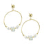 ESS681 STAINLESS STEEL EARRING WITH GLASS AAB CO..