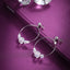 ESS681 STAINLESS STEEL EARRING WITH GLASS AAB CO..