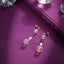 ESS682 STAINLESS STEEL EARRING WITH GLASS AAB CO..
