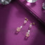 ESS682 STAINLESS STEEL EARRING WITH GLASS
