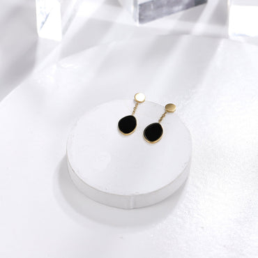 ESS691 STAINLESS STEEL EARRING WITH EPOXY AAB CO..
