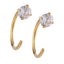ESS701 STAINLESS STEEL EARRING WITH CZ