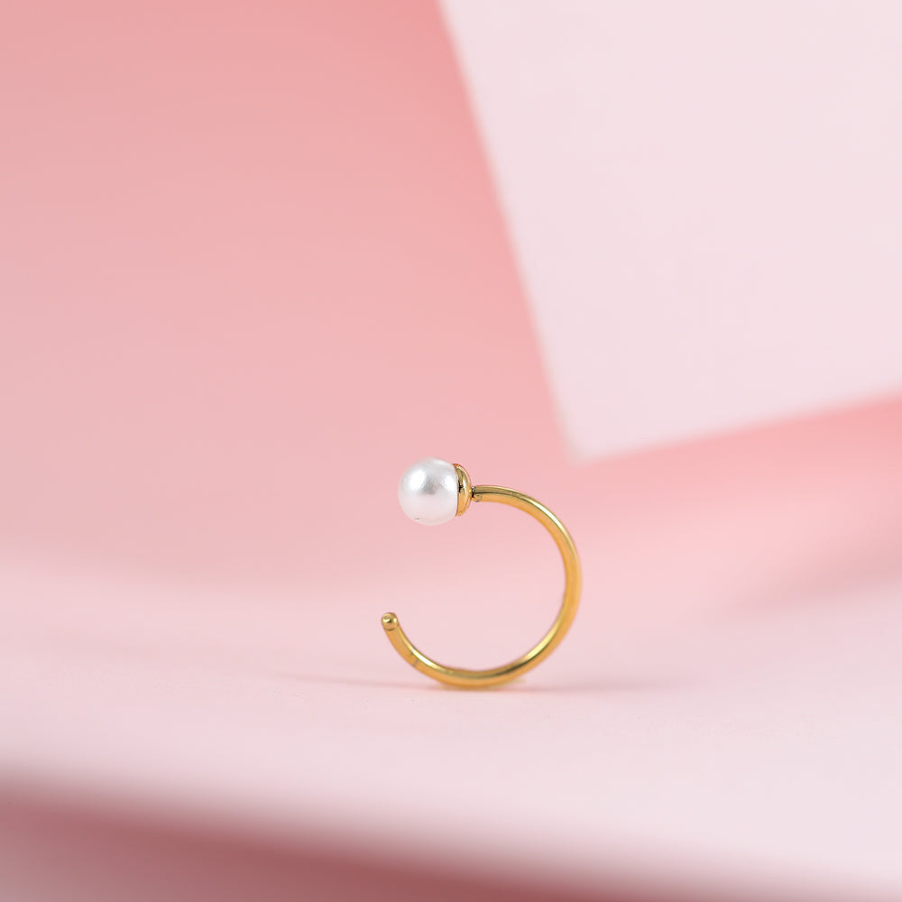 ESS702 STAINLESS STEEL EARRING WITH PLASTIC PEARL AAB CO..