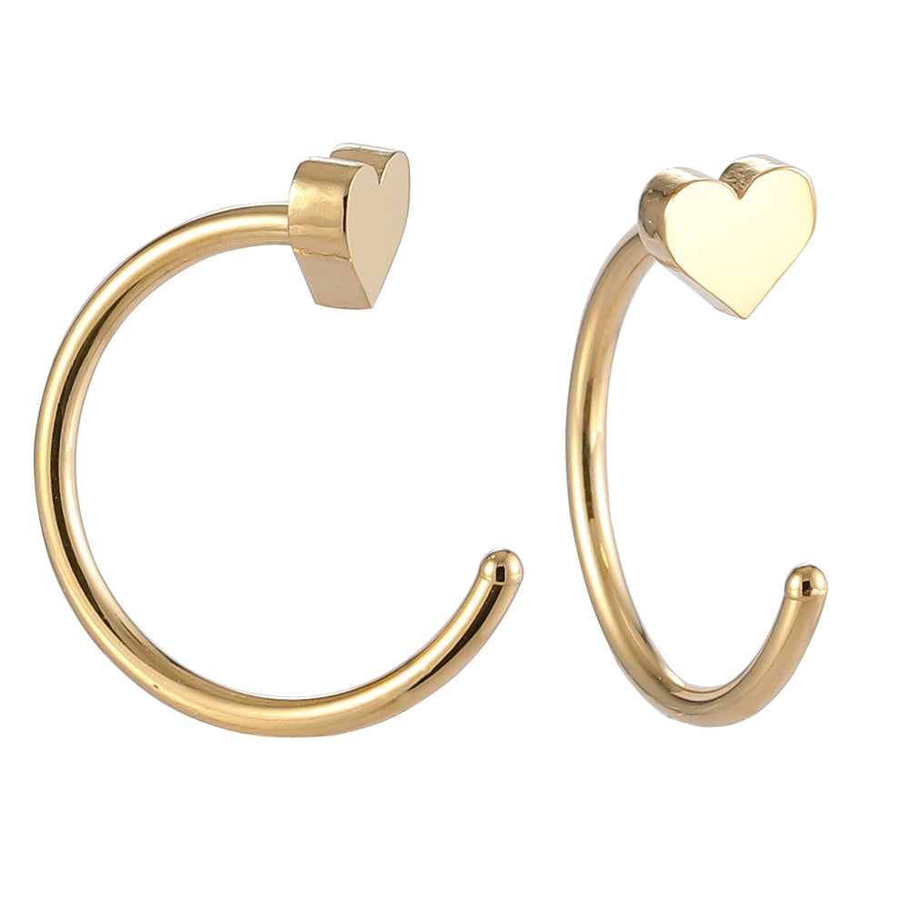 ESS704 STAINLESS STEEL EARRING WITH HEART SHAPE AAB CO..