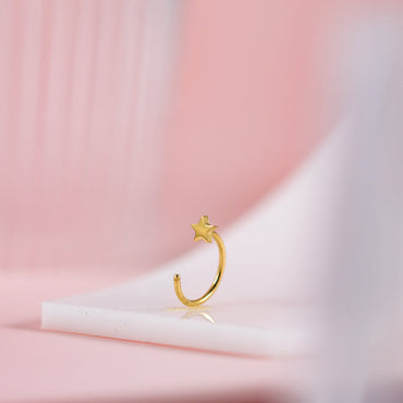 ESS705 STAINLESS STEEL EARRING WITH STAR SHAPE AAB CO..