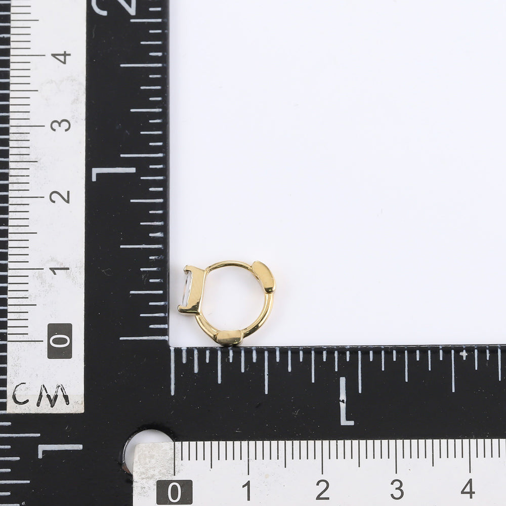 ESS708 STAINLESS STEEL Huggies with CZ AAB CO..