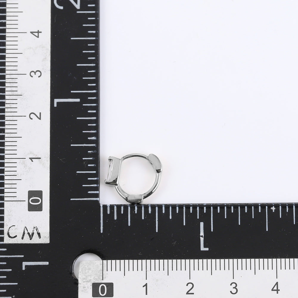 ESS708 STAINLESS STEEL Huggies with CZ AAB CO..