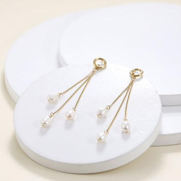 ESS719 STAINLESS STEEL EARRING WITH PEARL AAB CO..