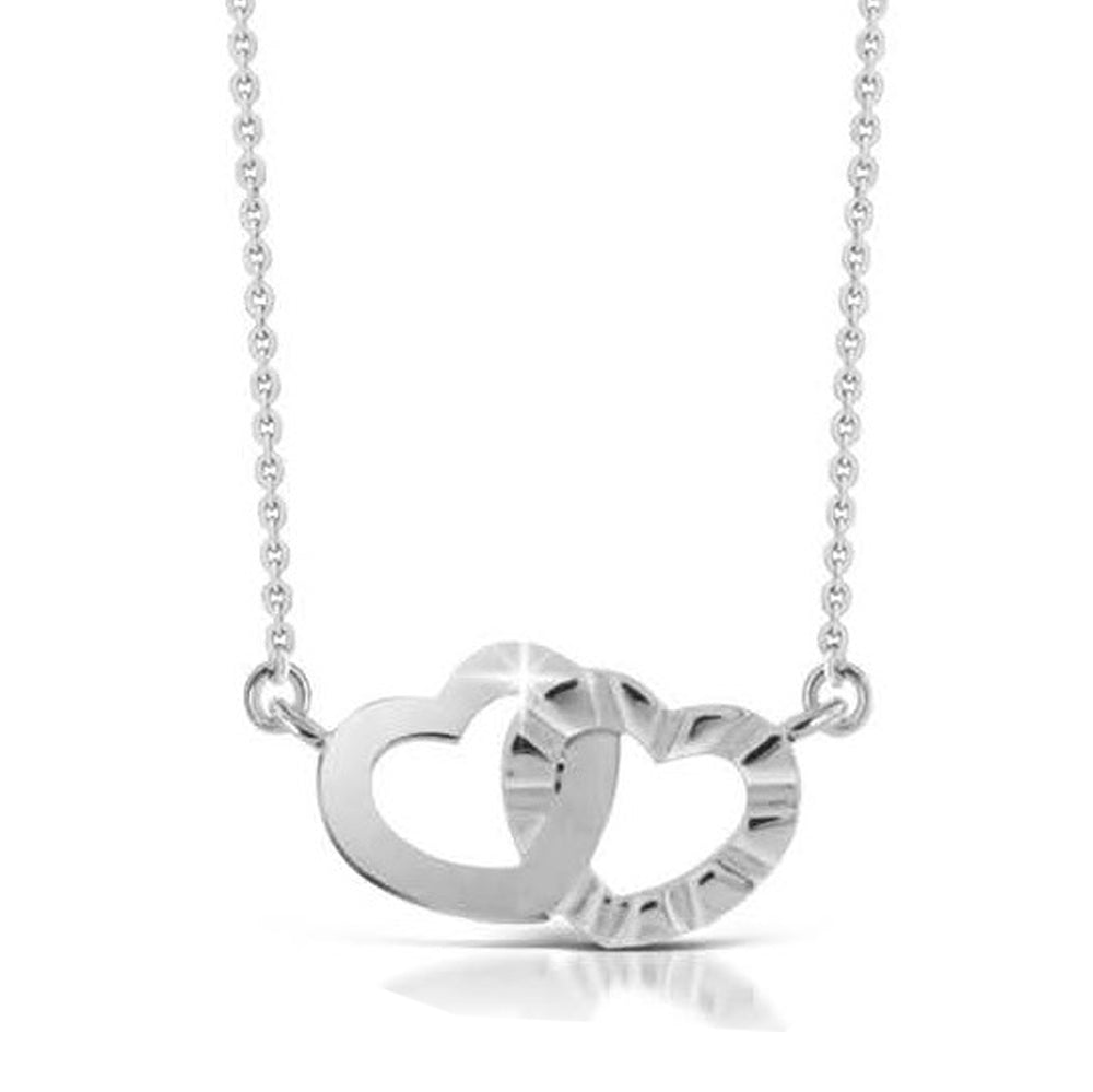 EXP183A STAINLESS STEEL NECKLACE FEELINGS CIRCLE OF HEARTS