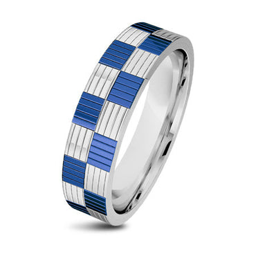 EXR135B Stainless Steel Ring Gentlemen checkers inori AAB CO..