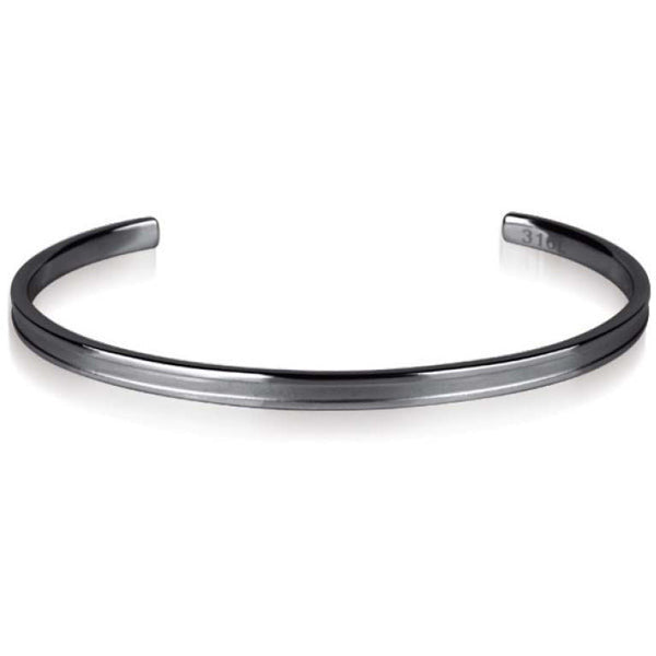 GBSG14 STAINLESS STEEL BANGLE WITH ERODING AAB CO..