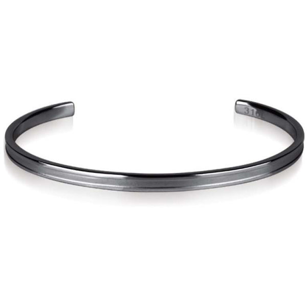 GBSG14 STAINLESS STEEL BANGLE WITH ERODING