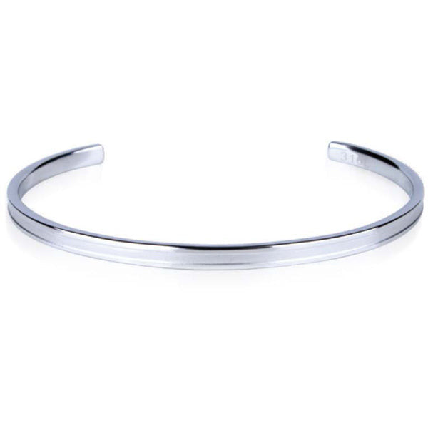 GBSG14 STAINLESS STEEL BANGLE WITH ERODING AAB CO..