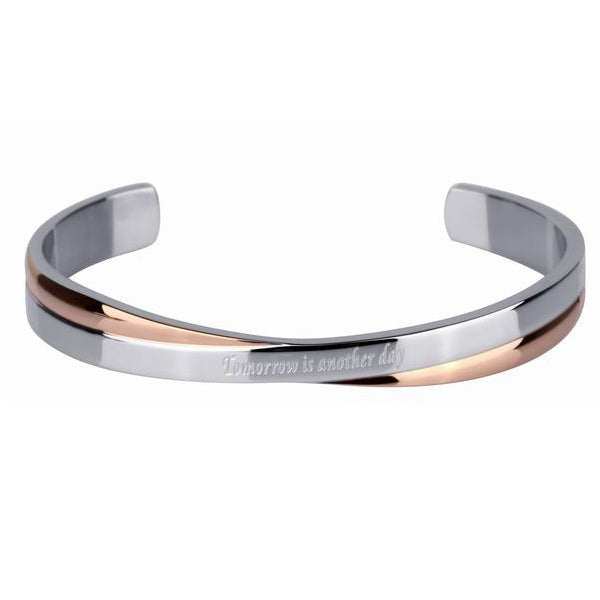 GBSG28 STAINLESS STEEL BANGLE Tomorrow is another day
