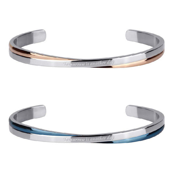 GBSG28 STAINLESS STEEL BANGLE Tomorrow is another day AAB CO..