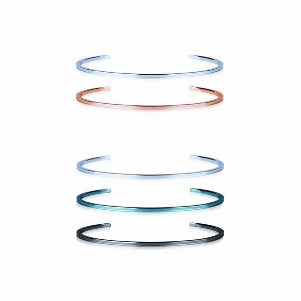 GBSG14 STAINLESS STEEL BANGLE WITH ERODING