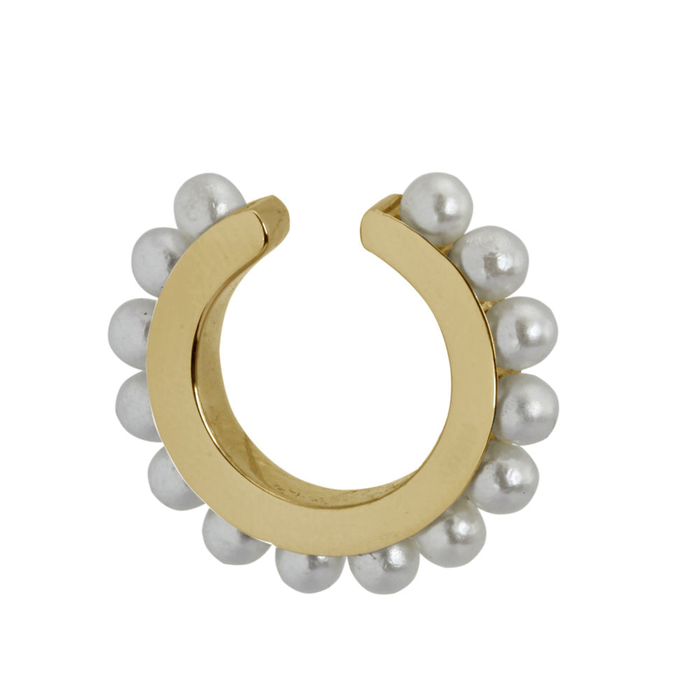 GESS267 STAINLESS STEEL EARRING WITH PEARL