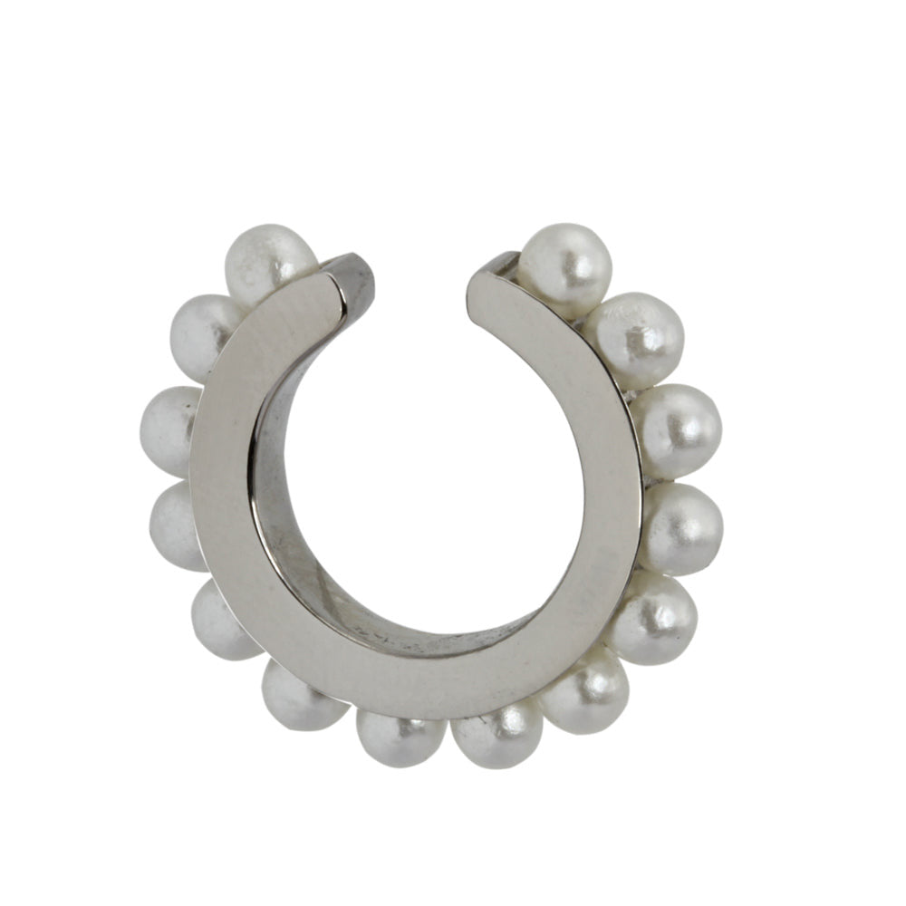 GESS267 STAINLESS STEEL EARRING WITH PEARL