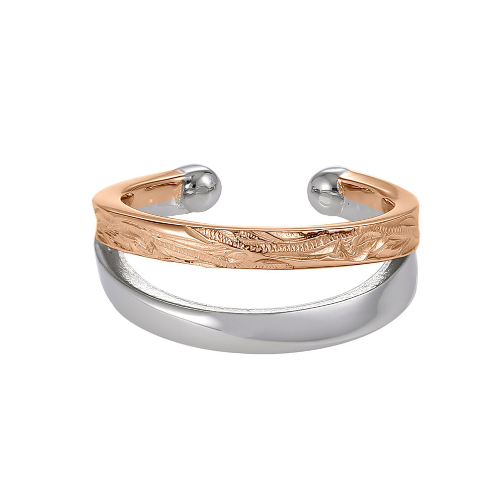 GESS340 STAINLESS STEEL RING & EAR CUFF