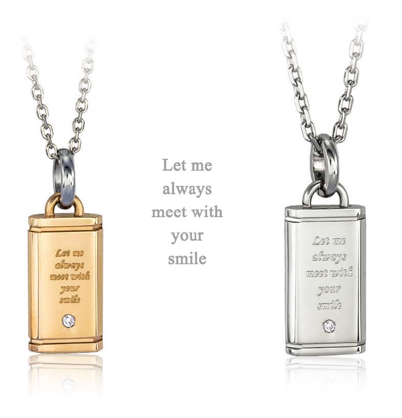 GPSD114 STAINLESS STEEL PENDANT  Let mealwaysmeet with your smile AAB CO..
