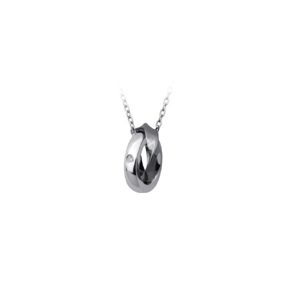 GPSS414 STAINLESS STEEL DOUBLE PENDANT - Surface Twist AAB CO..
