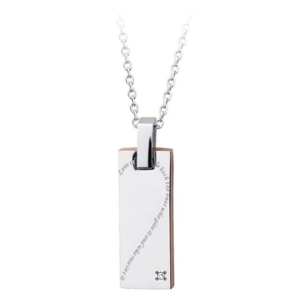 GPSS506 STAINLESS STEEL PENDANT

Love cures people both the ones who give it and who receive it AAB CO..