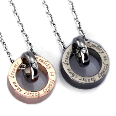GPSS636 STAINLESS STEEL PENDANT Reality is finally better than dreams AAB CO..