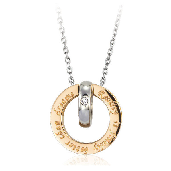 GPSS636 STAINLESS STEEL PENDANT Reality is finally better than dreams AAB CO..