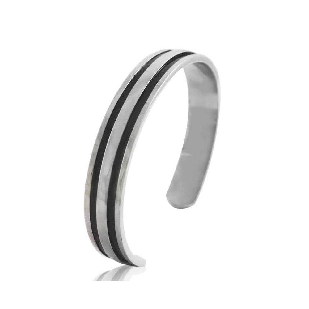INB73A STAINLESS STEEL BANGLE W PVD AAB CO..