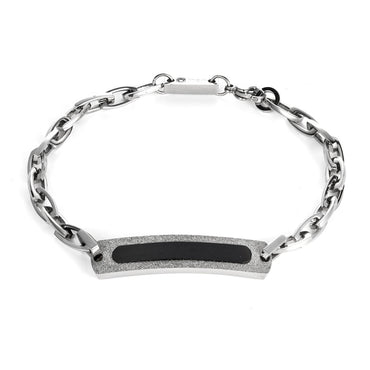 INBR107 STAINLESS STEEL AND BLACK SHINY PVD BRACELET AAB CO..