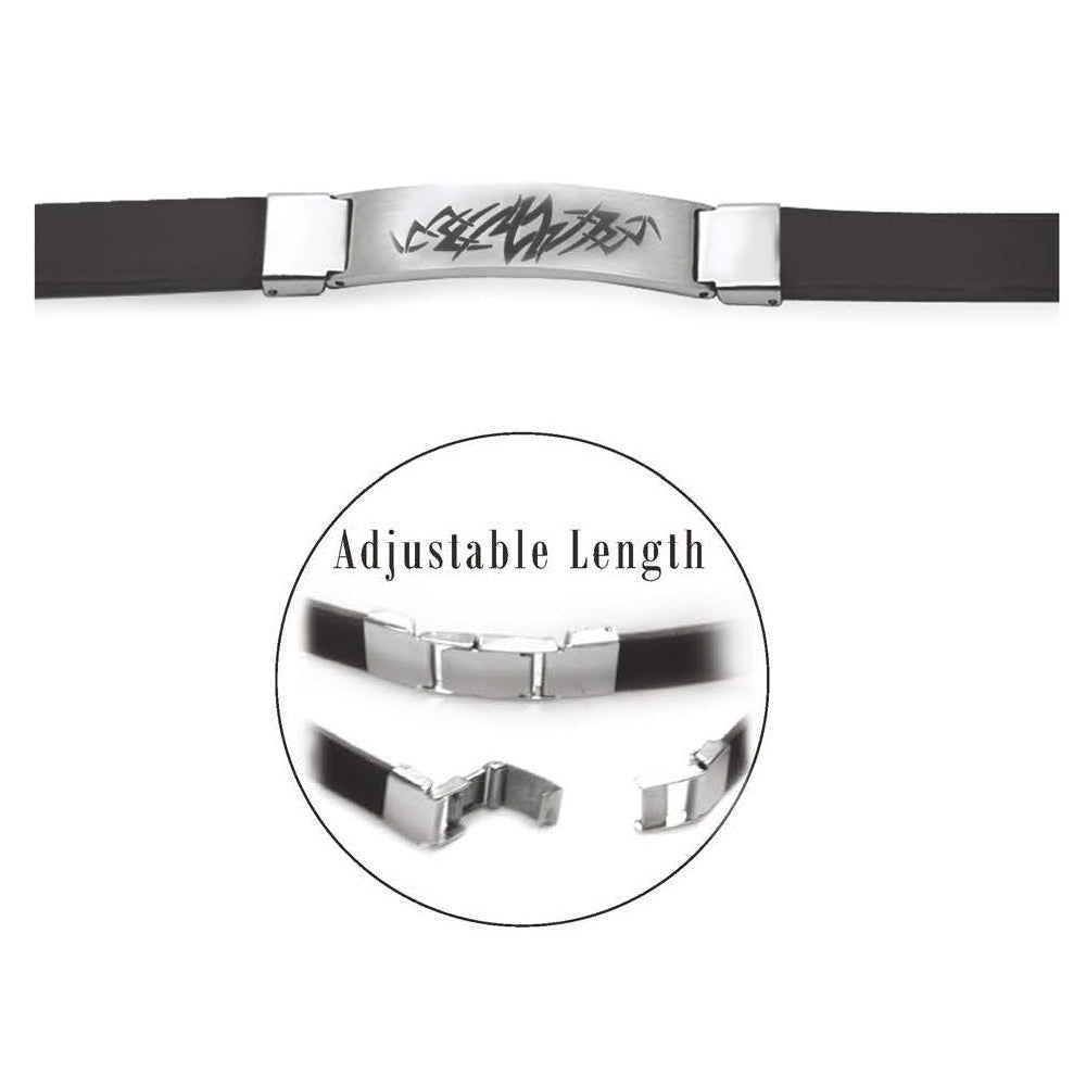 INBR114 STAINLESS STEEL BRACELET GENTLEMEN  SKETCH INORI