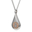 INP183A Stainless Steel Pendant His & Hers heart drops inori AAB CO..