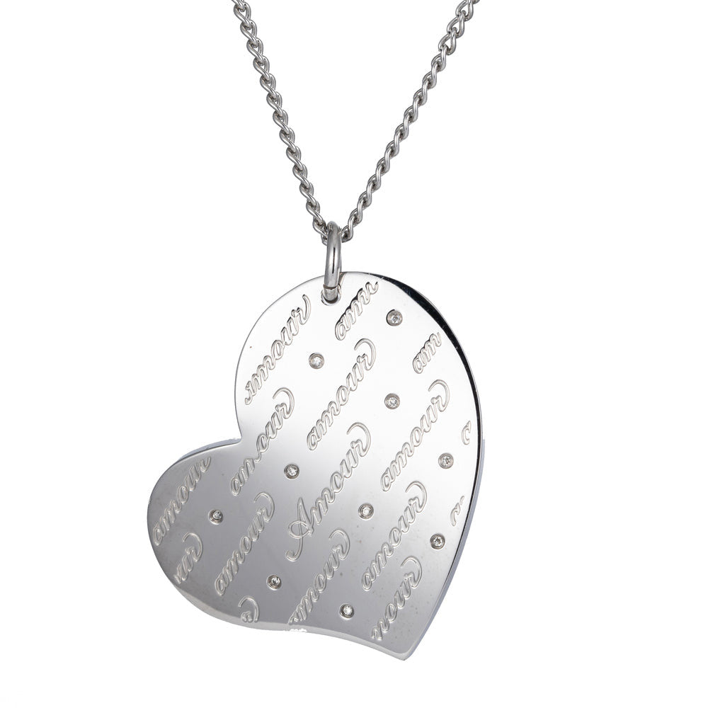 INP188 Stainless Steel Pendant Joined at the Heart amour AAB CO..