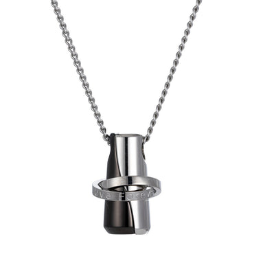 INP196 Stainless Steel Pendant His & Hers love forever AAB CO..