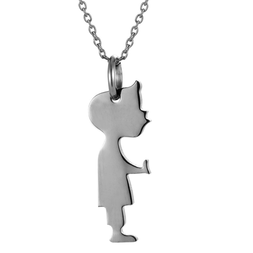 INP219B Stainless Steel Pendant His & Hers love story inori AAB CO..