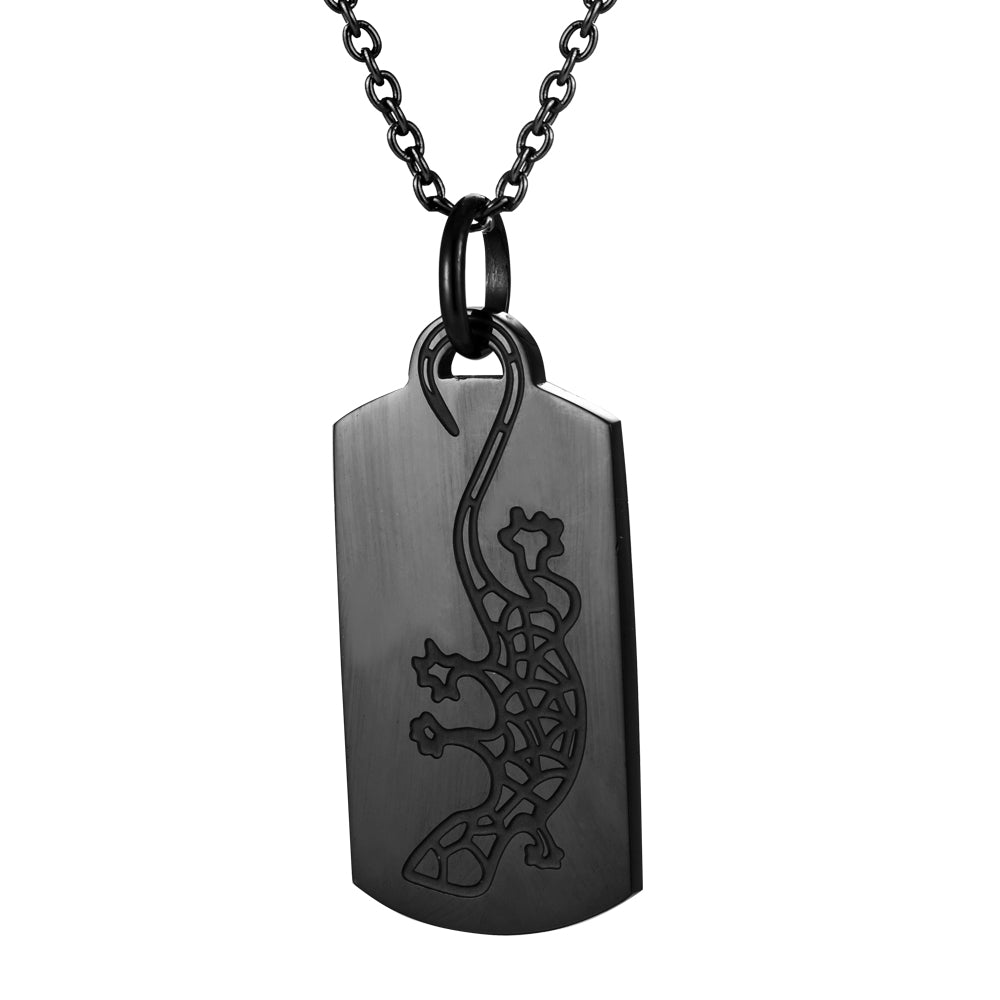 INP236B Stainless Steel Pendant His & Hers gecko inori AAB CO..