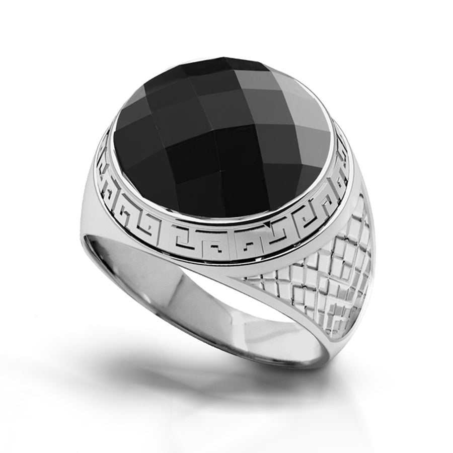 INR122A Stainless Steel Ring Gentlemen checker inori AAB CO..