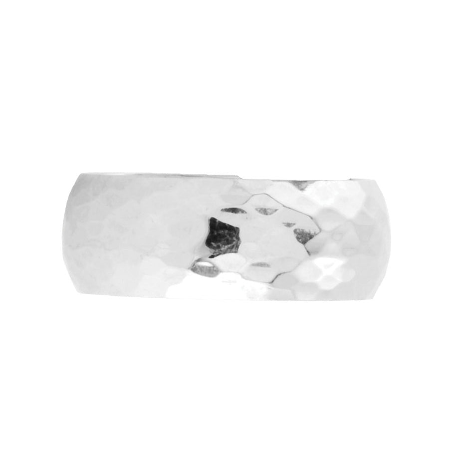 INR126A Stainless Steel Ring Bling hammered inori AAB CO..