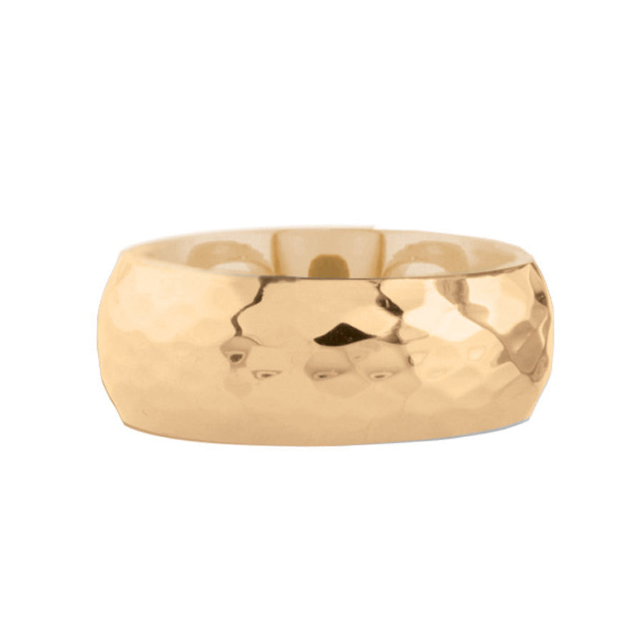 INR126B Stainless Steel Ring Bling hammered inori AAB CO..