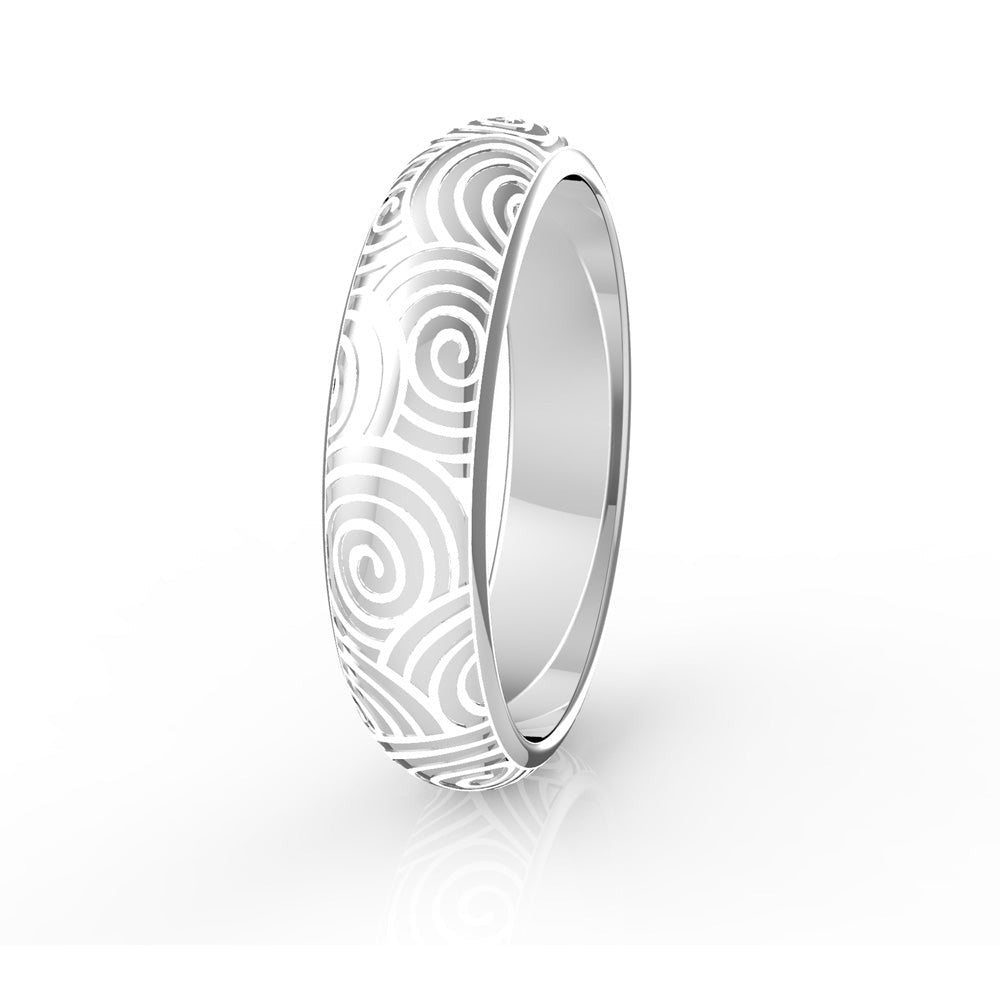 INR151A STAINLESS STEEL RING W WHITE AAB CO..