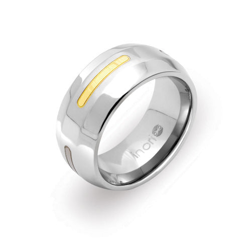 INR49 Stainless Steel Ring Gentlemen golden cut inori AAB CO..