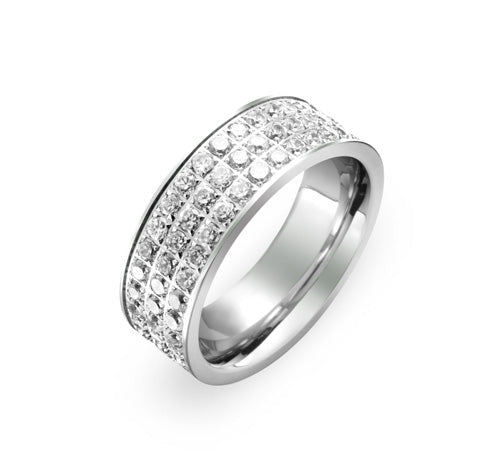 INR50 RING WITH TRIPLE BAND CRYSTALS AAB CO..
