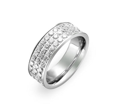 INR50 RING WITH TRIPLE BAND CRYSTALS AAB CO..